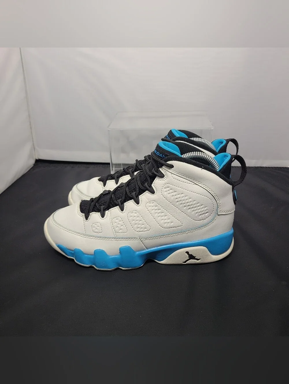 Air Jordan 9 Retro Gs Summit White Black Powder Blue (fv0143-101) kids size 5.5Y